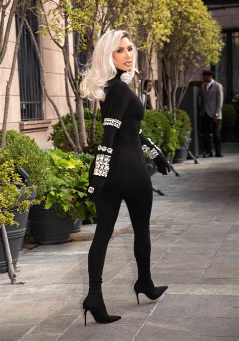 Kim Kardashian Steps Out In A Dolce Gabbana Catsuit