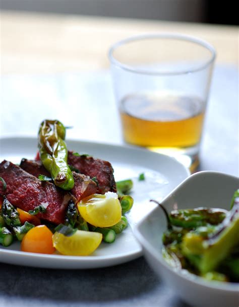 This tender cut of meat will melt in your mouth! Sous Vide Chuck Steak Recipe with Asparagus and Shishito ...
