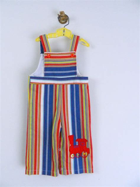 1970s Baby Clothes Vintage Baby Boy Striped Overalls With Etsy
