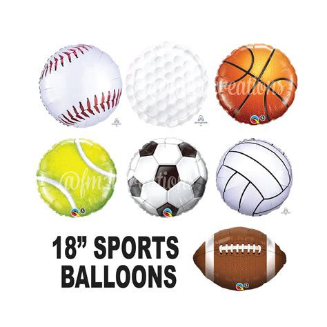Sports Balloons Basketball Balloon Football Balloon Etsy
