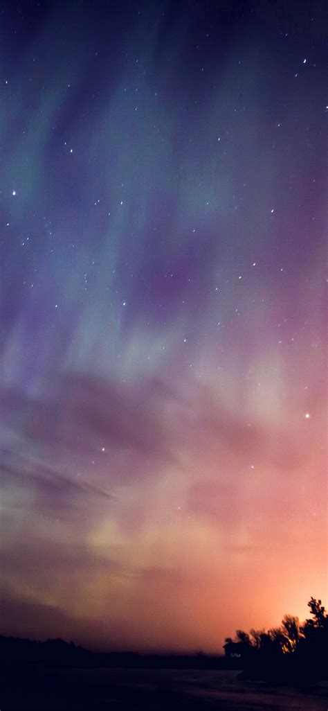 Apple Iphone Wallpaper Nn30 Space Aurora Night Sky