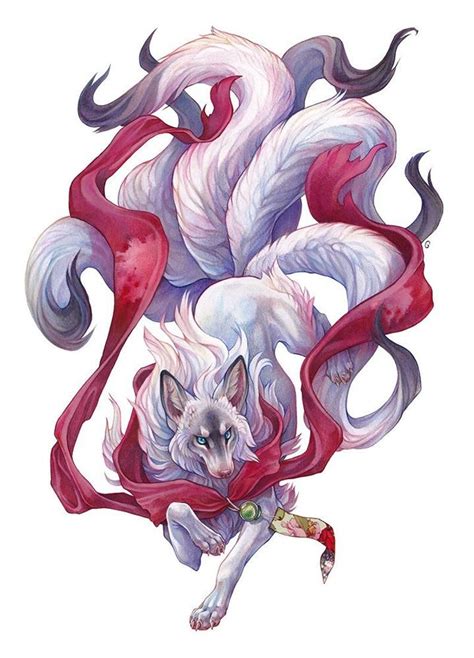 A4 Print Wind Fox In 2021 Mythical Creatures Art Creature Concept