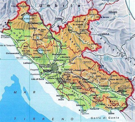 Map Of Lazio