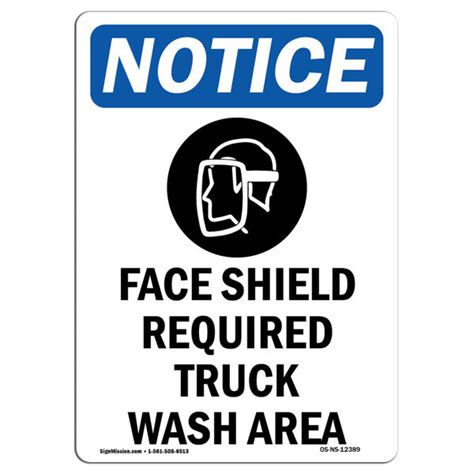 Signmission Face Shield Required Sign With Symbol Wayfair