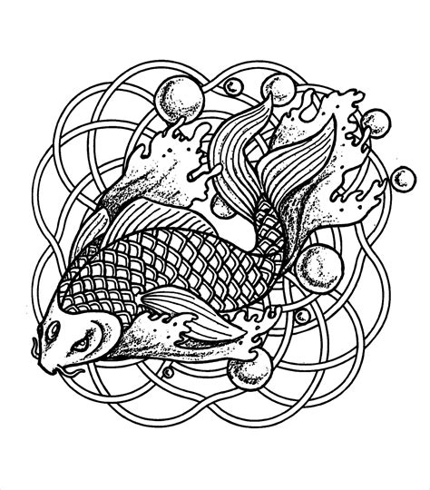 8 Beau De Poisson Mandala Galerie Coloriage Coloriage