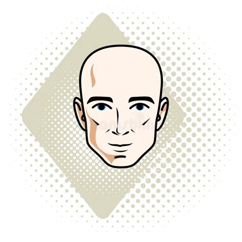 Bald Head Man Cartoon Character Stock Vector Illustration Of Baldly