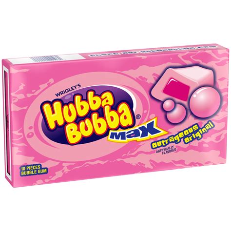 Hubba Bubba Max Original Bubble Gum 10 Piece Gum Gum