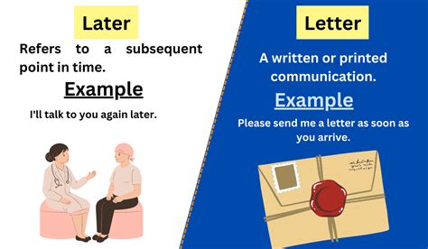 Later Vs Letter Difference Between And Example