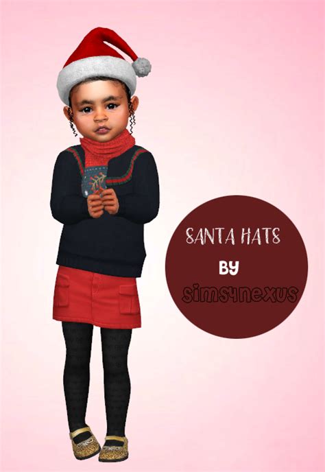 Sims 4 Cc Finds Ilovesaramoonkids Littletodds Santa Hats By