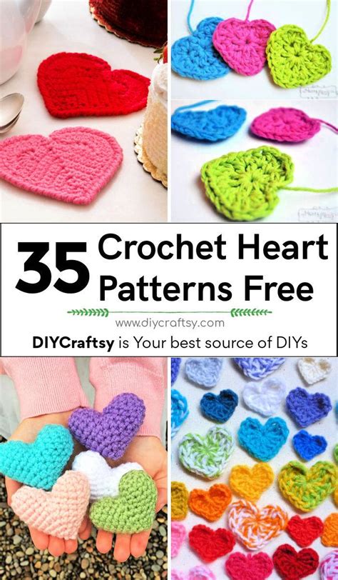 Printable Red Heart Crochet Patterns