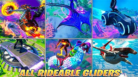 All Rideable Gliders In Fortnite Item Shop And Gameplay Showcase Youtube