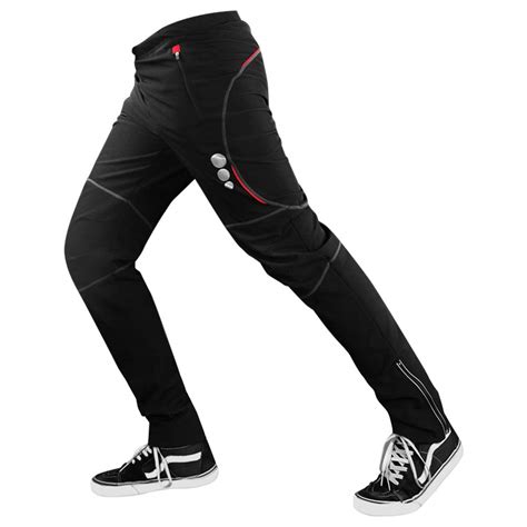 Dstil Mens Cycling Winter Thermal Wind Waterproof Breathable Padded Pants Bicycle Running