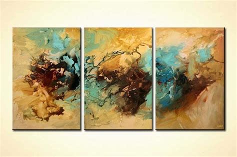 Buy Triptych Abstract Decor Wall Home Soft 5867