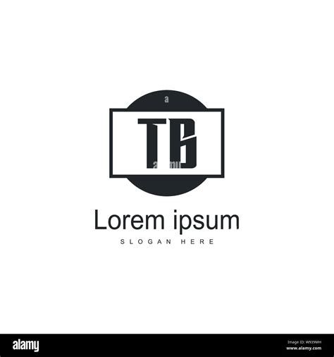 Initial Tb Logo Template With Modern Frame Minimalist Tb Letter Logo