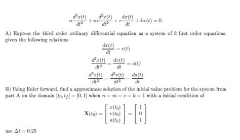 Using The 3rd Order Ordinary Differential Equation