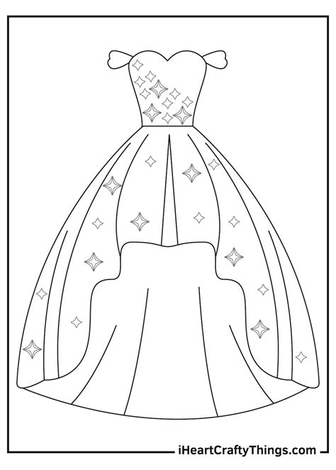 Coloring Pages Fashion Dresses