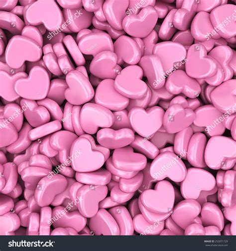 Pile Of Love Hearts Valentines Day Background Stock Photo 252871729