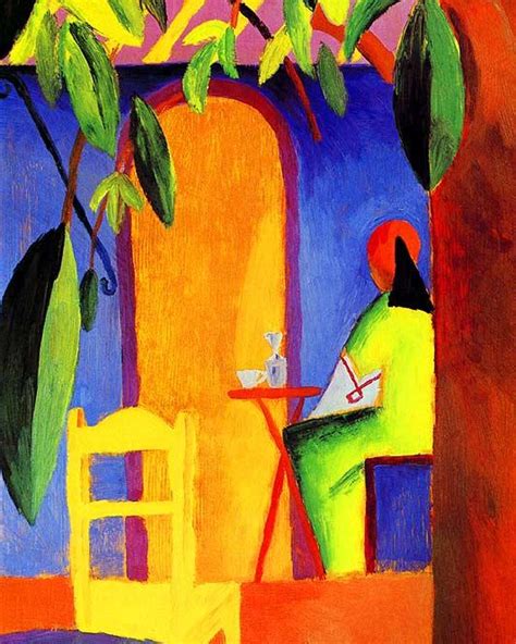 August Macke Turkish Cafe 24 Inch Large Canvas Print Buy