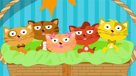 Five Little Kittens Rhyme Nursery Rhyme Songs Kids Tv Kids Tv Nursery