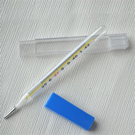 12pcs Classic Glass Mercury Thermometer Clinical Armpit Mercurial