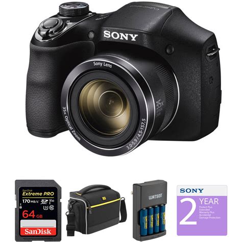 Sony Dsc H300 Digital Camera Deluxe Kit Black Bandh Photo Video