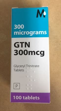 Micrograms/kg/min) has been suggested (friedman &. Glyceryl trinitrate tablets (Anginine and Lycinate ...