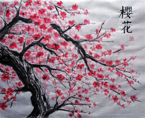 Japanese Artwork Cherry Blossom Love Me Some Art