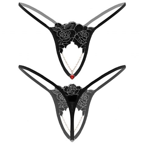 Sexy Mens Lingerie Erotic Thong G String Open Crotch Panties Metal