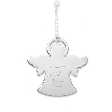 Personalized Angel Metal Christmas Ornament Eves Addiction