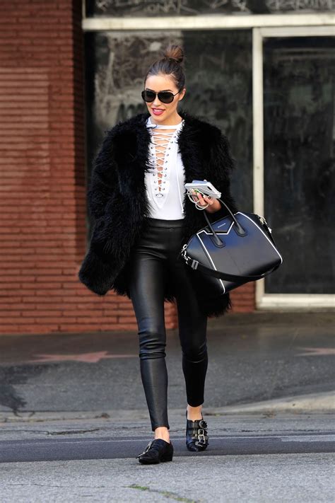Lovely Ladies In Leather Olivia Culpo In Leather Pants