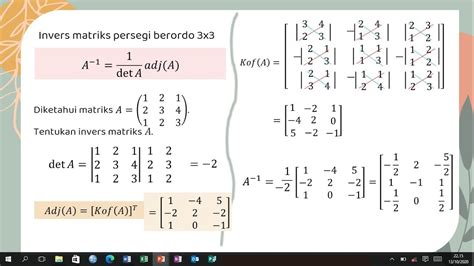 Matematika Kelas Determinan Dan Invers Matriks Ordo X Youtube