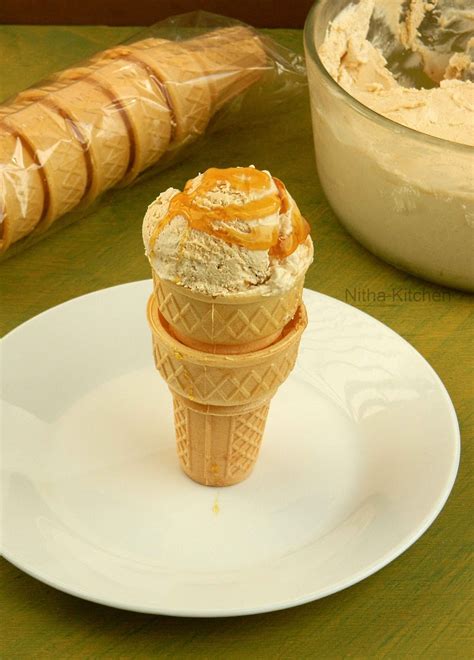 Eggless Butterscotch Ice Cream Recipe No Icecream Maker Required