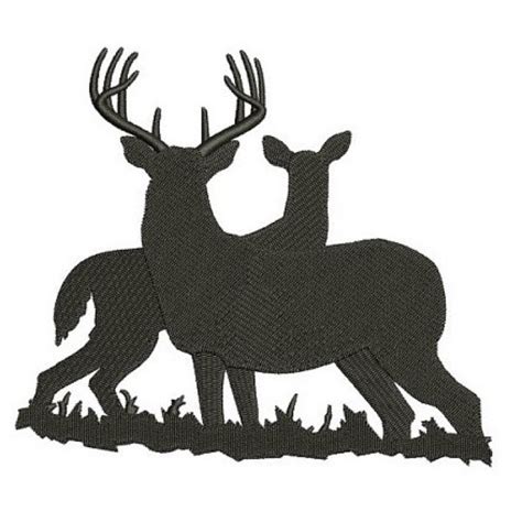 Silhouette Buck And Doe Svg Clip Art Library
