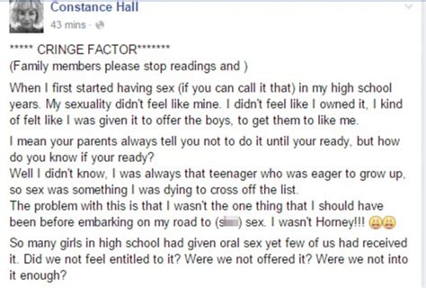 Mummy Blogger Constance Hall Shares Her First Sexual Experience Daily Mail Online