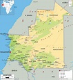 Physical Map of Mauritania - Ezilon Maps