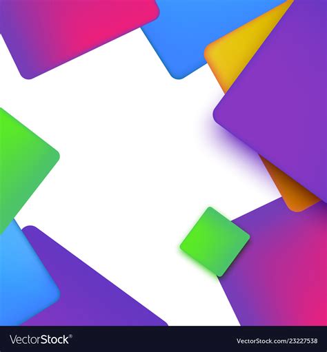 Vibrant Geometric Abstract Background With Simple Vector Image