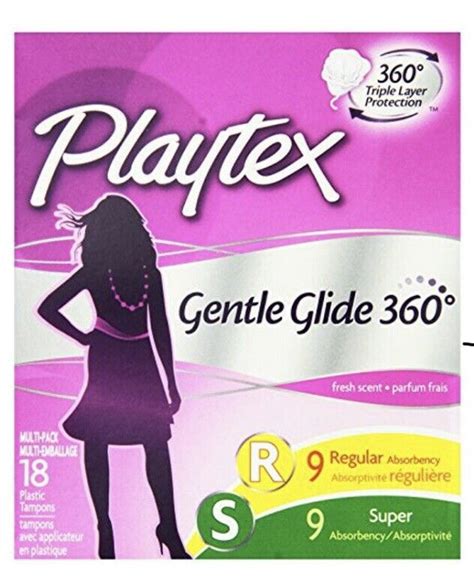 Playtex Tampon Gentl Glide Fresh Count 18 Ct Regular 9 And Super 9