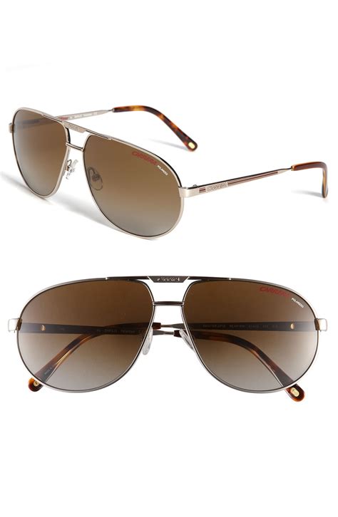 Carrera Eyewear Master 2 Polarized Aviator Sunglasses In Gold Gold Brown Shaded Polarized Lyst