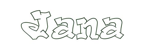 Coloring Page First Name Jana