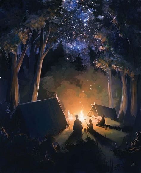 Campfire Memories Premium Fragrance Oil Animation Art Digital