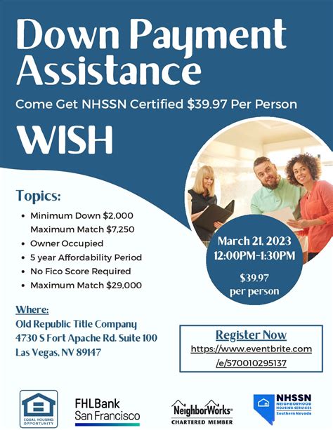 Down Payment Assistance Nevada Neighborhood Housing Services Of