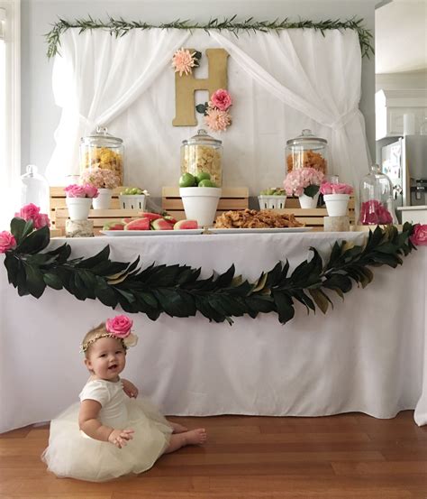 1 year old birthday party floral birthday party 1 year old birthday party girl first birthday