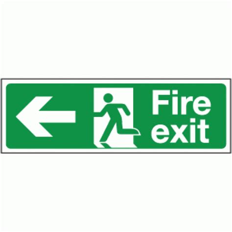 Fire Exit Left Sign Emergency Exit Signs