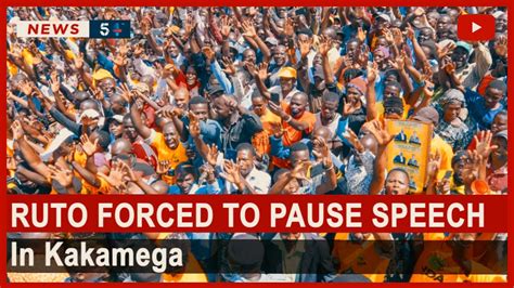 Kakamega Forced To Pause His Speech After Crowd Went Uncontrollably