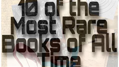 10 Of The Most Rare Books Of All Time Youtube