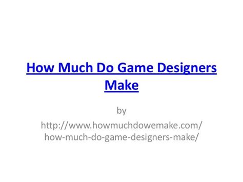 How Much Do Game Designers Make