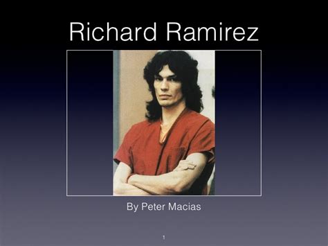 Ricardo leyva muñoz ramírez (/rəˈmɪərɛz/; Richard ramirez project