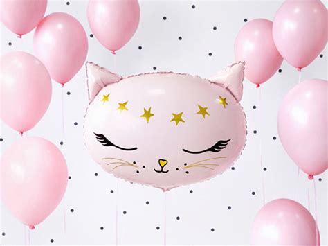 Cat Balloon Party Balloons Birthday Balloon Birthday Etsy Uk