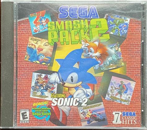Sega Smash Pack 2 Pc Cd Rom Featuring Sonic 2 And Other Classic Sega Hits