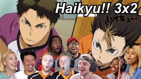 Haikyu 3x2 Reactions Great Anime Reactors ハイキュー 海外の反応